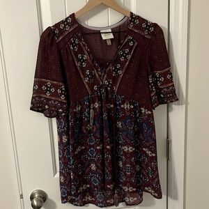 Knox rose size medium blouse with tassels